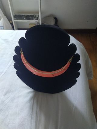 Expositor en terciopelo negro.