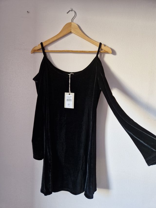 Vestido negro terciopelo