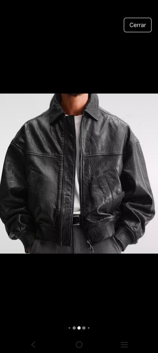 Bomber de piel caballero