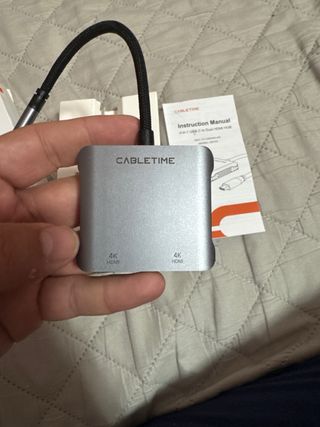 CABLETIMEHUB USB C to HDMI Dual Displayport 8K 30