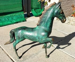 Gran caballo de bronce siglo XIX 