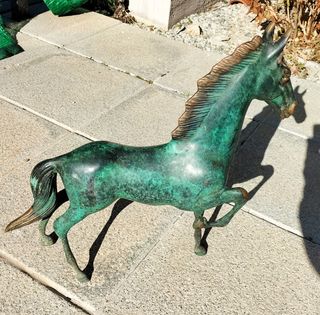 Gran caballo de bronce siglo XIX 