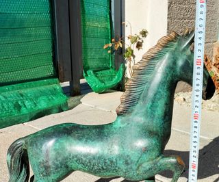 Gran caballo de bronce siglo XIX 