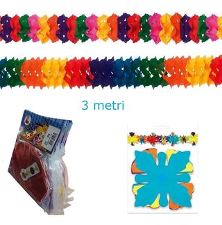 12 Ghirlande colorate arcobaleno 3 mt