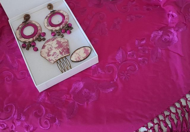 Conjunto flamenca buganvilla