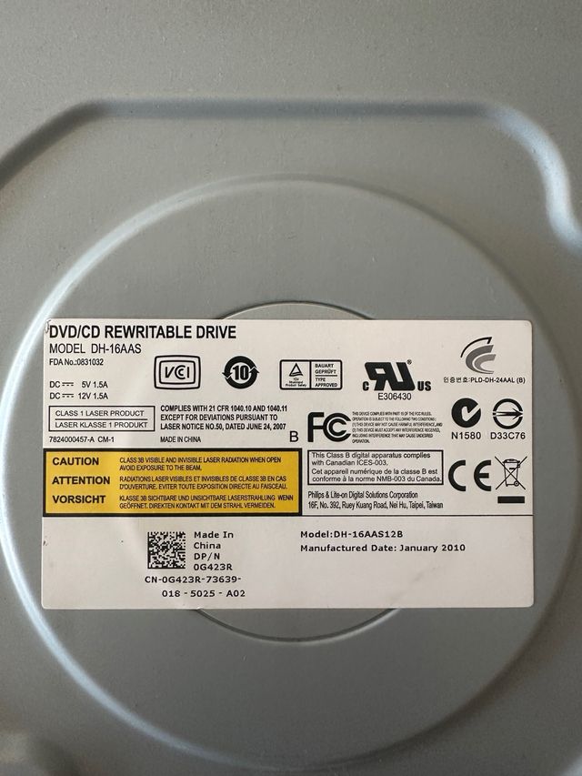 Lector grabador DVD/CD