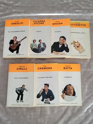 Lotto 7 libri comicità personaggi Zelig 
