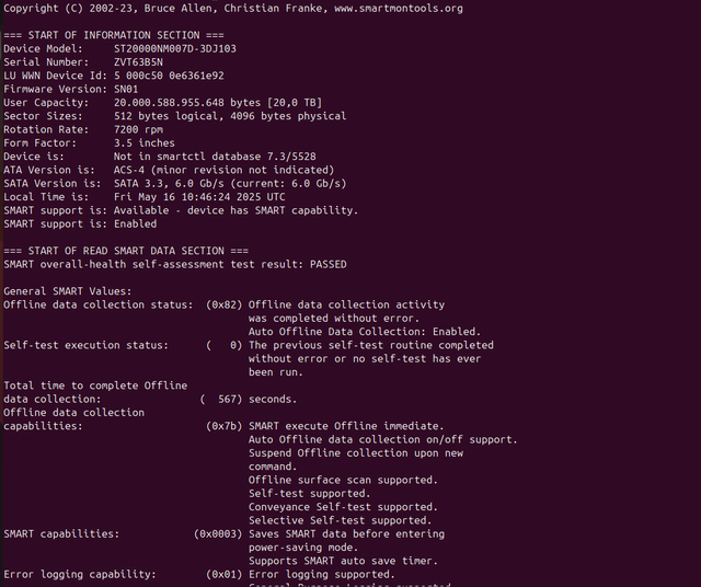 Disco duro Seagate SATA 20TB