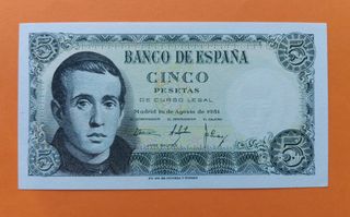 Plancha SC 5 pesetas 1951 balmes