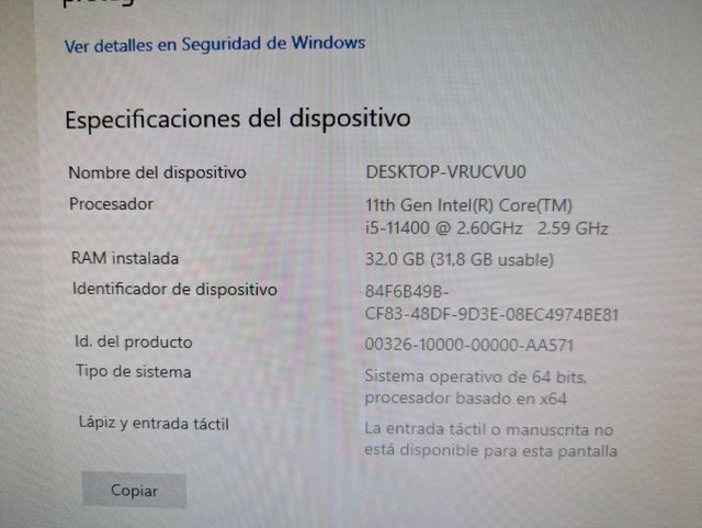 PC Gen11 con 32GB de RAM
