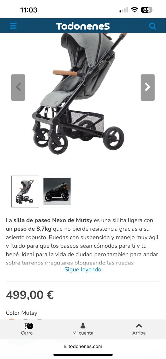 Silla de paseo mutsy nexo