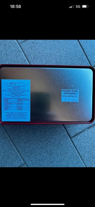 KRUMIRI ROSSI SCATOLA VINTAGE IN METALLO