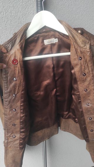 Cazadora piel mujer