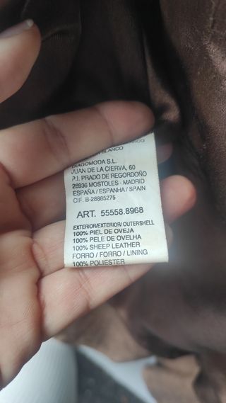Cazadora piel mujer