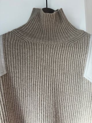 Poncho gris Massimo Dutti