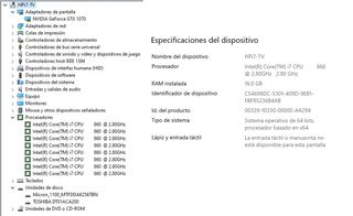 PC HP i7 16Gb gráfica 8Gb