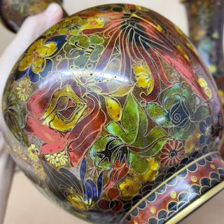 Pareja Jarrones Cloisonne 