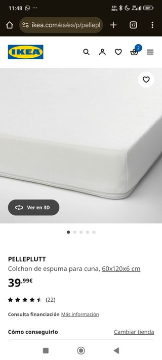 Colchón cuna PELLEPLUTT