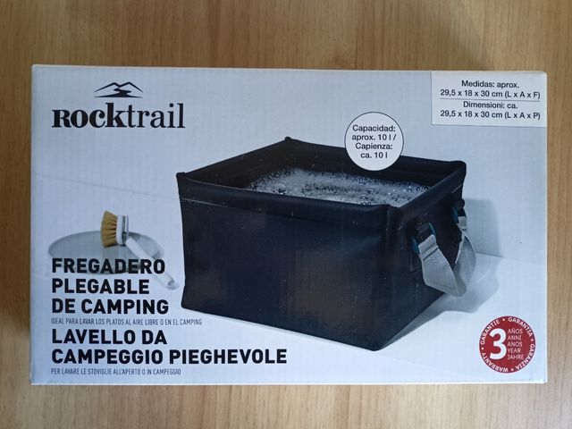 Fregadero plegable para camping
