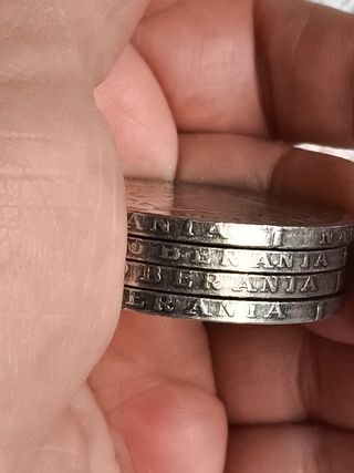 LOTE 4 MONEDAS ANTIGUAS ESPAÑA  1870 REPLICAS