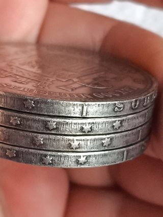 LOTE 4 MONEDAS ANTIGUAS ESPAÑA  1870 REPLICAS