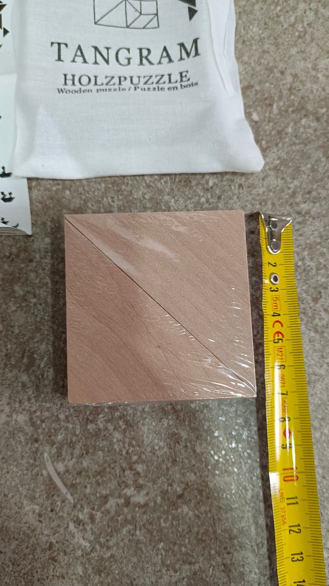 Puzzle Tangram Madera Natural Nuevo