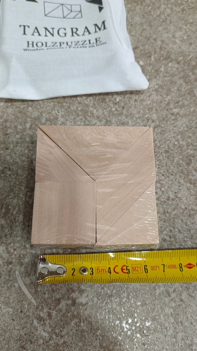 Puzzle Tangram Madera Natural Nuevo