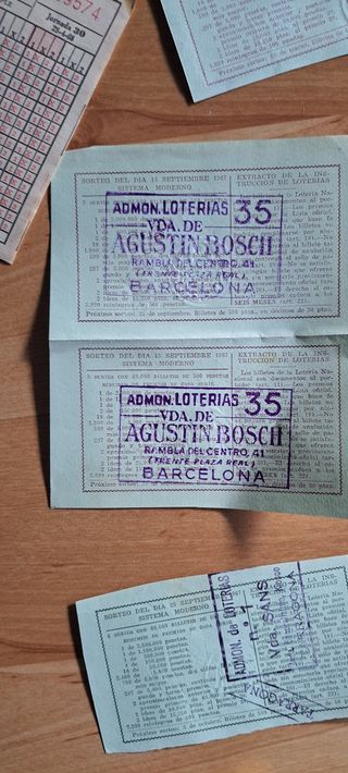 Decimos de lotería antiguos y de colección años 60