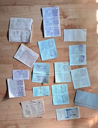 Decimos de lotería antiguos y de colección años 60