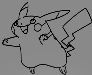 Pikachu - Pokemon - Wall art 2D