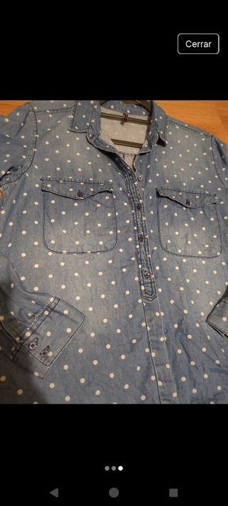 Camisa vaquera de lunares