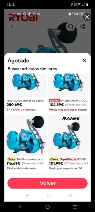 Carrete de pesca