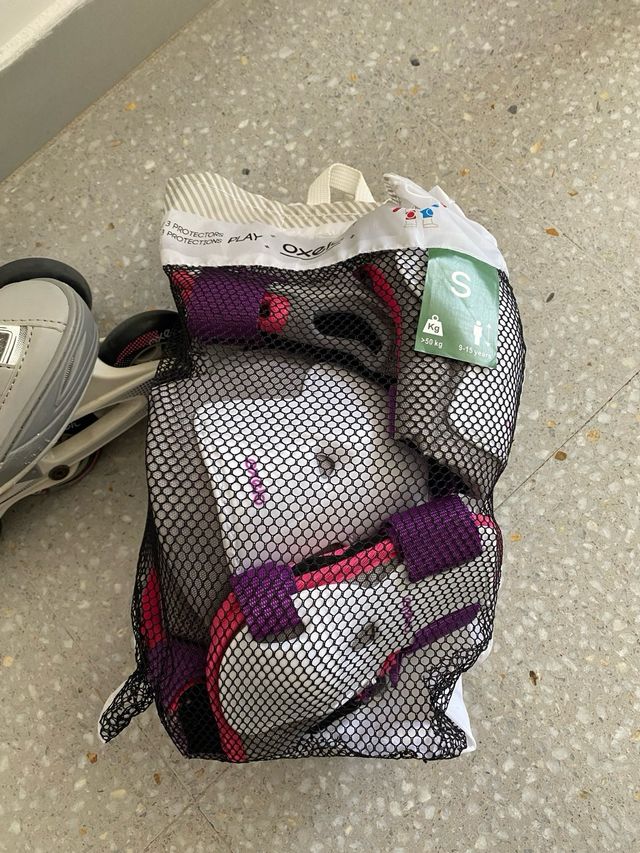 Patines con protección y mochilla