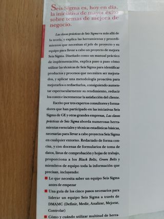 libro, LAS CLAVES PRACTICAS DE SEIS SIGMA