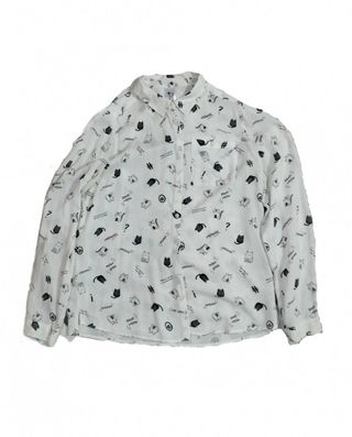 Camisa blanca de gatos de C&A