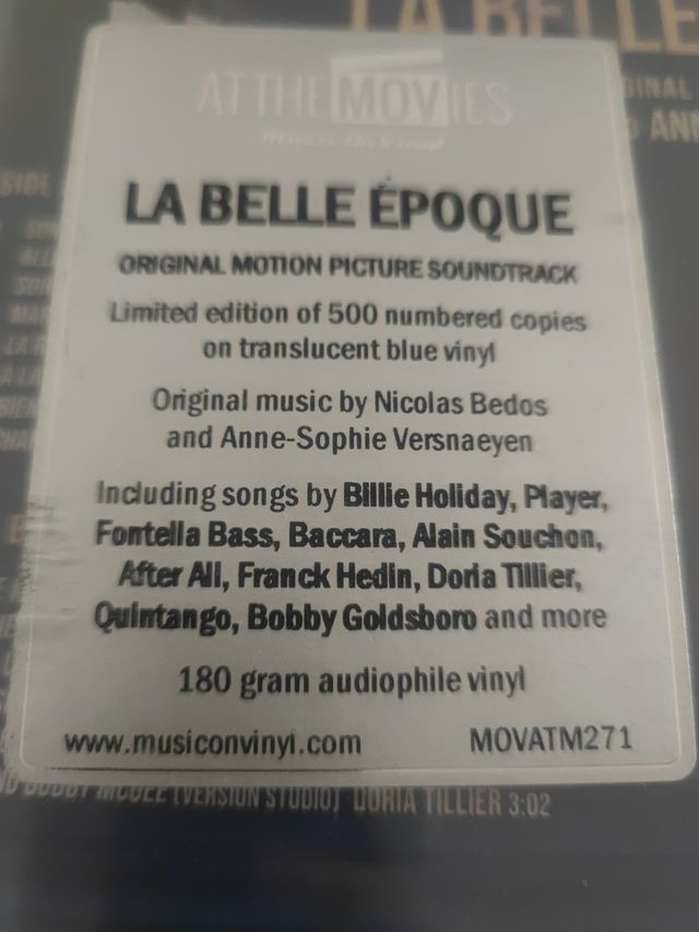 La belle époque. Doble Vinilo banda sonora