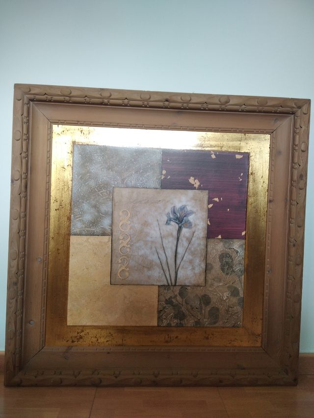 Cornice in legno intagliato 100x100x8cm