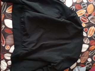 Cazadora negra vestir tipo bomber 