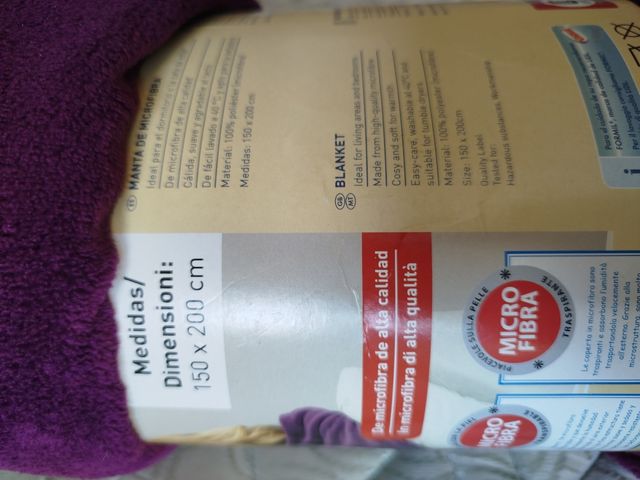 Manta de microfibra