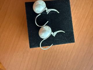 Pendientes de plata con perlas. Nuevos
