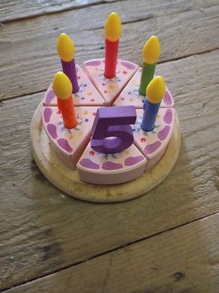 Juguete tarta de madera