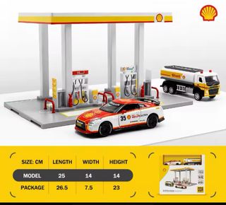 Diorama escala Gasolinera Shell 