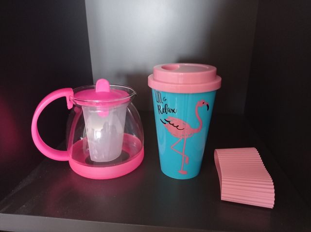 Lote Tetera Infusiones y Vaso
