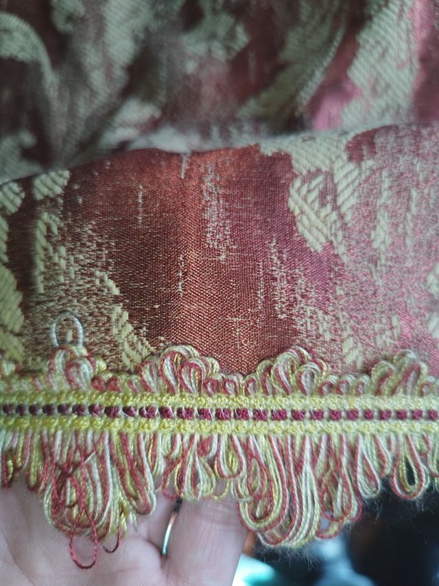 Arazzo antico in broccato, seta e cotone