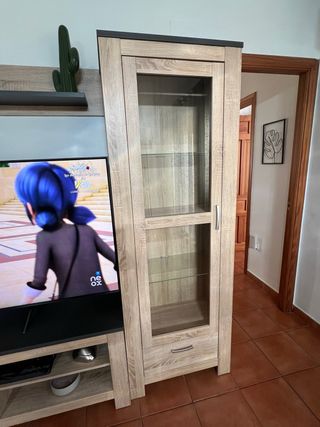 Vitrina salon cambria/gris