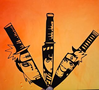 Kunai Naruto - Coltello Wall art 2D