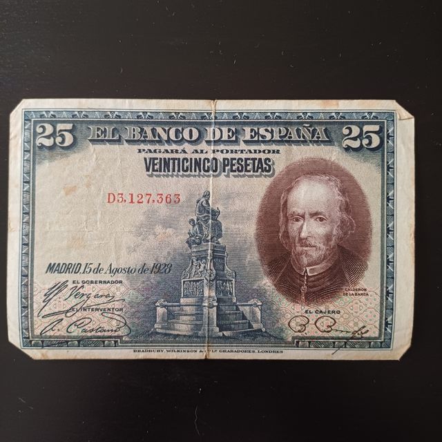Billete 25 pesetas 1928