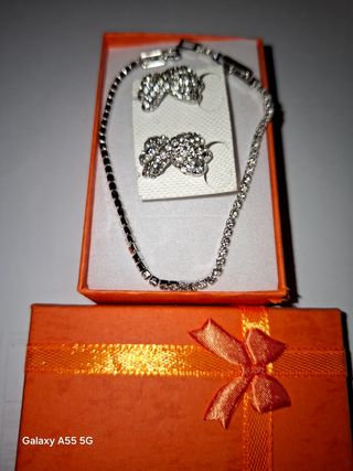 Orecchini clips bracciale set
