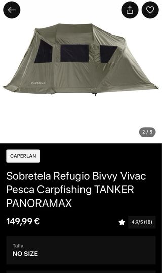 Bivvy tienda de campaña