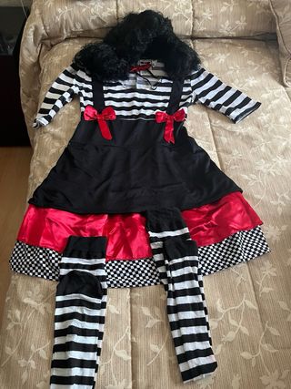 Disfraz arlequin hombre y mimo mujer